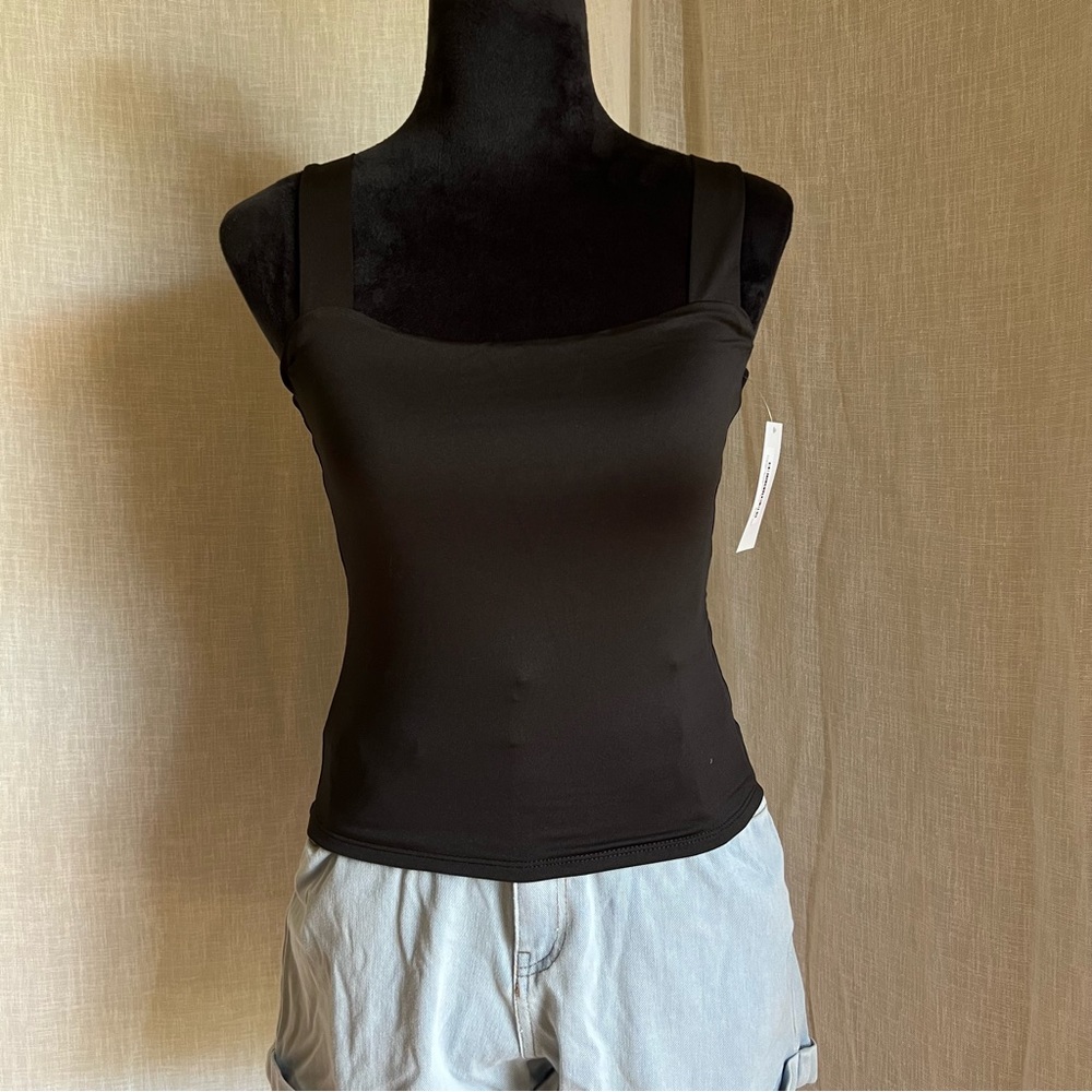 Black Spandex Tank Top.
